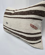 Turkish Hemp Pillow Cushion Natural Cream Brown Pillow Cushion Cover 16" x 24" #9202