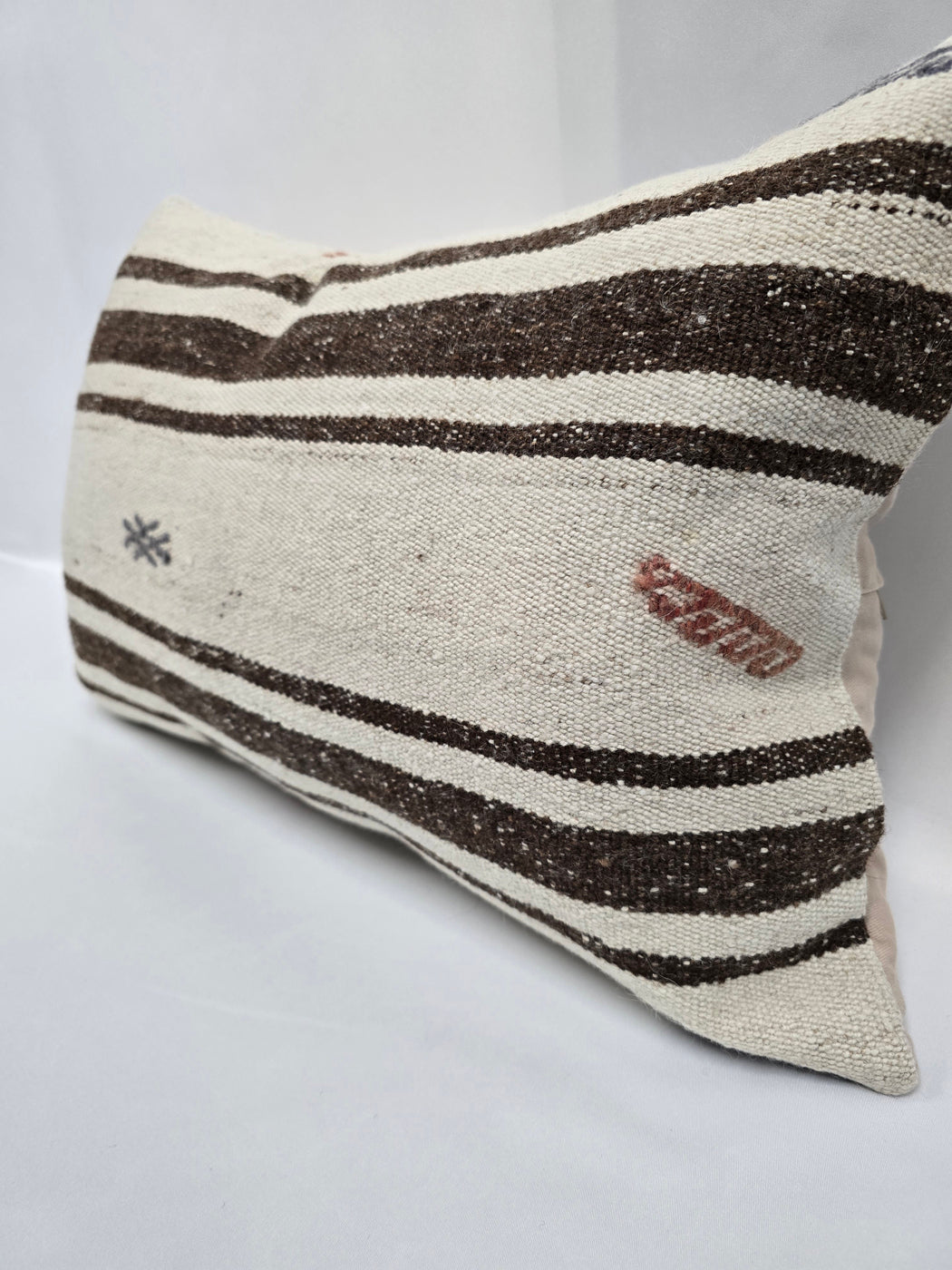 Turkish Hemp Pillow Cushion Natural Cream Brown Pillow Cushion Cover 16" x 24" #9202