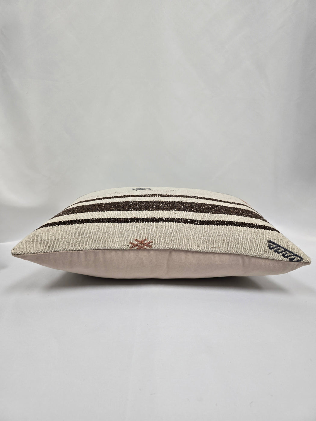 Turkish Hemp Pillow Cushion Natural Cream Brown Pillow Cushion Cover 16" x 24" #9202