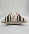 Turkish Hemp Pillow Cushion Natural Cream Brown Pillow Cushion Cover 16" x 24" #9202