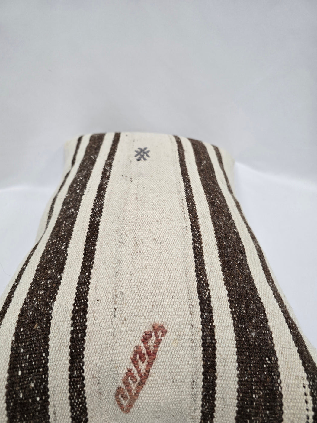 Turkish Hemp Pillow Cushion Natural Cream Brown Pillow Cushion Cover 16" x 24" #9202