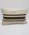 Turkish Hemp Pillow Cushion Natural Cream Brown Pillow Cushion Cover 16" x 24" #9165
