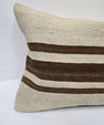 Turkish Hemp Pillow Cushion Natural Cream Brown Pillow Cushion Cover 16" x 24" #9165