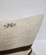 Turkish Hemp Pillow Cushion Natural Cream Brown Pillow Cushion Cover 16" x 24" #9165
