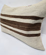 Turkish Hemp Pillow Cushion Natural Cream Brown Pillow Cushion Cover 16" x 24" #9165