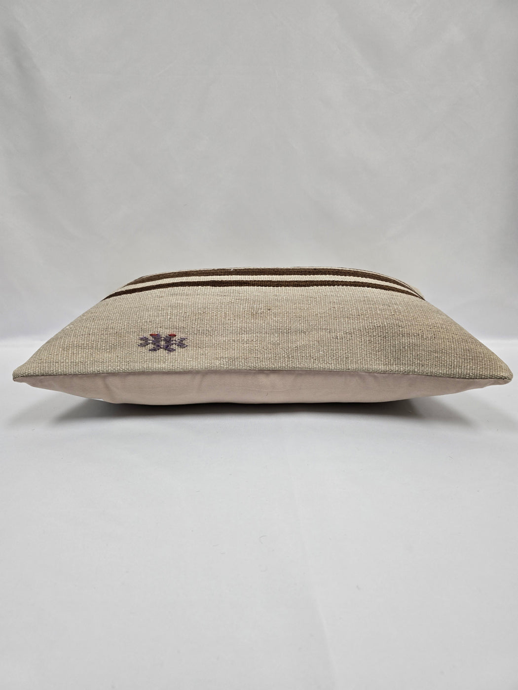 Turkish Hemp Pillow Cushion Natural Cream Brown Pillow Cushion Cover 16" x 24" #9165