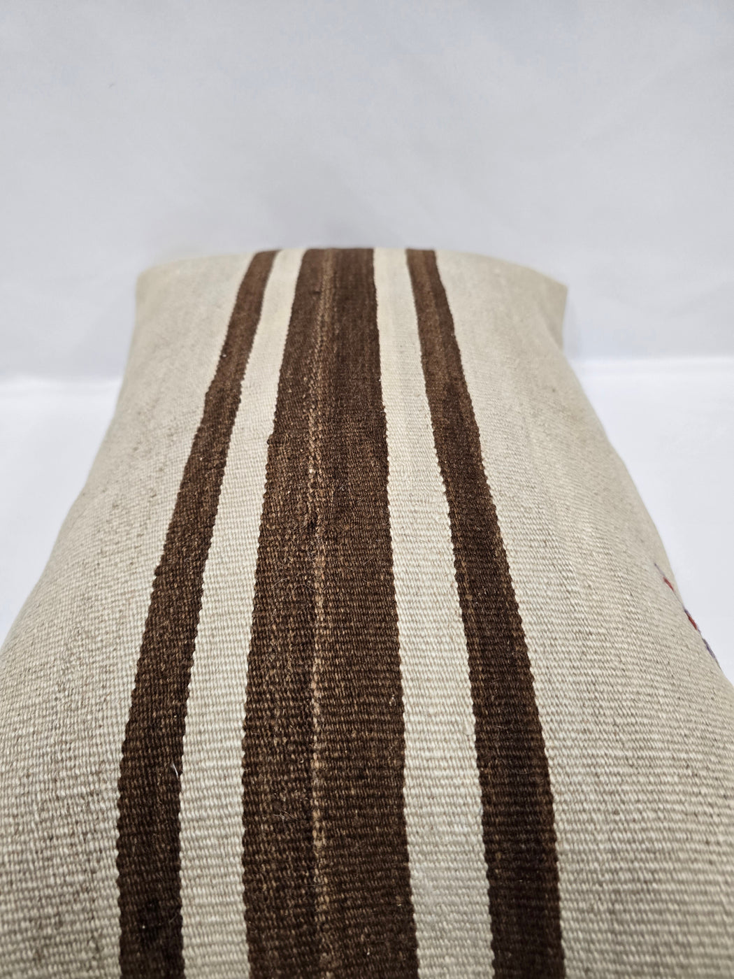 Turkish Hemp Pillow Cushion Natural Cream Brown Pillow Cushion Cover 16" x 24" #9165