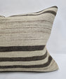 Turkish Hemp Pillow Cushion Natural Cream Brown Pillow Cushion Cover 16" x 24" #9163