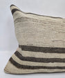 Turkish Hemp Pillow Cushion Natural Cream Brown Pillow Cushion Cover 16" x 24" #9163
