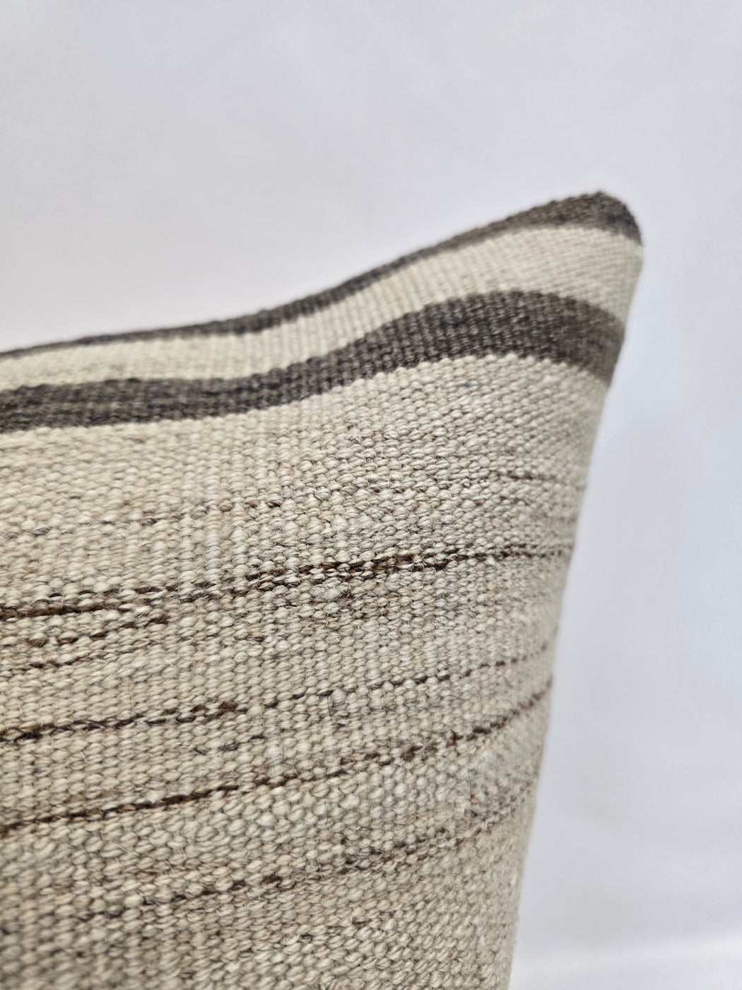 Turkish Hemp Pillow Cushion Natural Cream Brown Pillow Cushion Cover 16" x 24" #9163