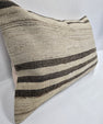 Turkish Hemp Pillow Cushion Natural Cream Brown Pillow Cushion Cover 16" x 24" #9163