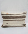 Turkish Hemp Pillow Cushion Natural Cream Brown Pillow Cushion Cover 16" x 24" #9162
