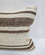 Turkish Hemp Pillow Cushion Natural Cream Brown Pillow Cushion Cover 16" x 24" #9162