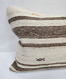 Turkish Hemp Pillow Cushion Natural Cream Brown Pillow Cushion Cover 16" x 24" #9162