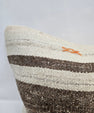 Turkish Hemp Pillow Cushion Natural Cream Brown Pillow Cushion Cover 16" x 24" #9162