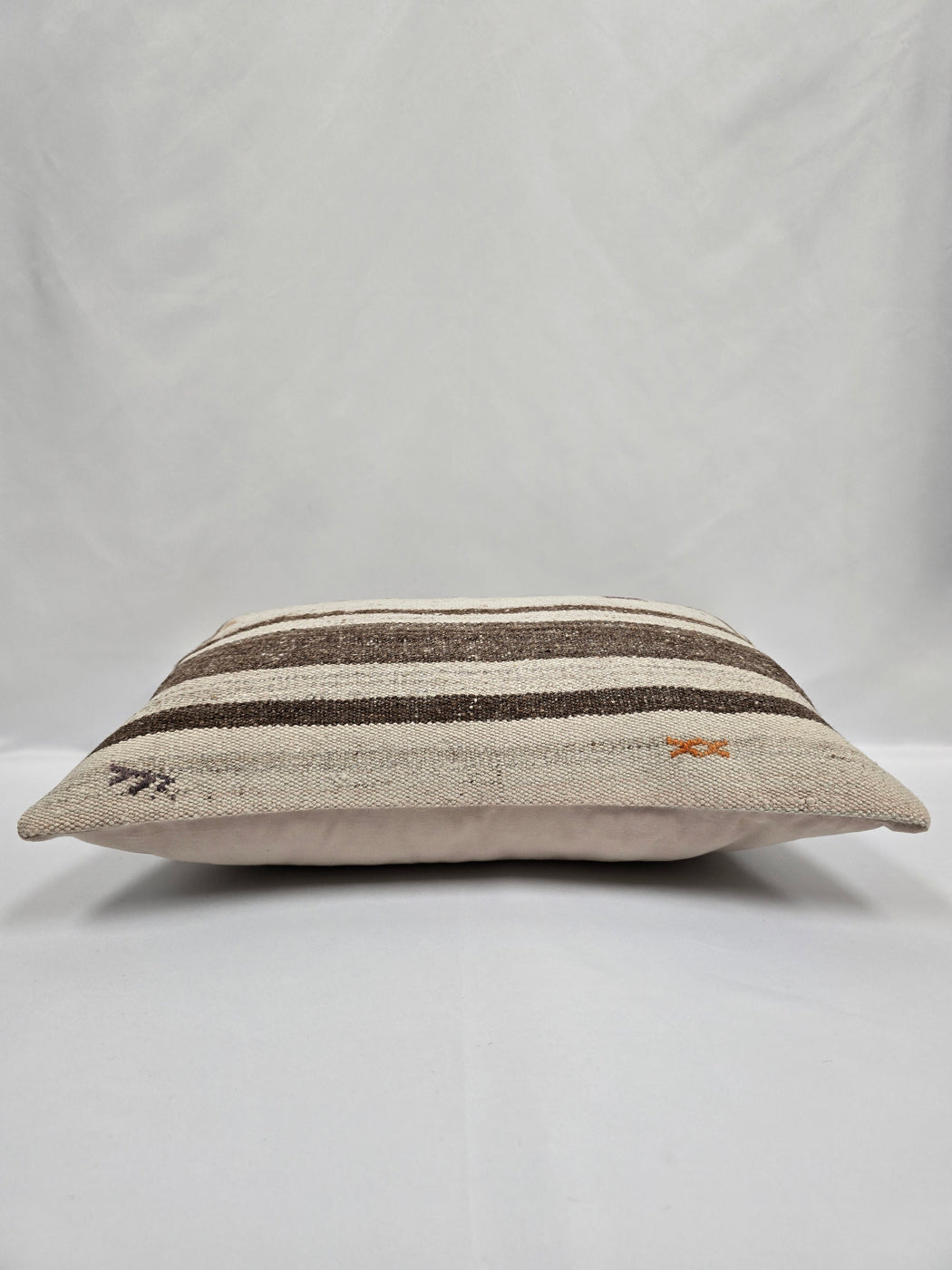Turkish Hemp Pillow Cushion Natural Cream Brown Pillow Cushion Cover 16" x 24" #9162