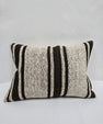 Turkish Hemp Pillow Cushion Natural Cream Black Pillow Cushion Cover 16" x 24" #9160