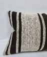 Turkish Hemp Pillow Cushion Natural Cream Black Pillow Cushion Cover 16" x 24" #9160