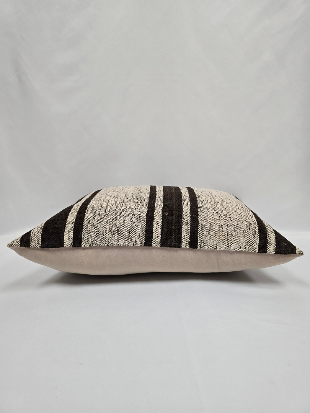 Turkish Hemp Pillow Cushion Natural Cream Black Pillow Cushion Cover 16" x 24" #9160