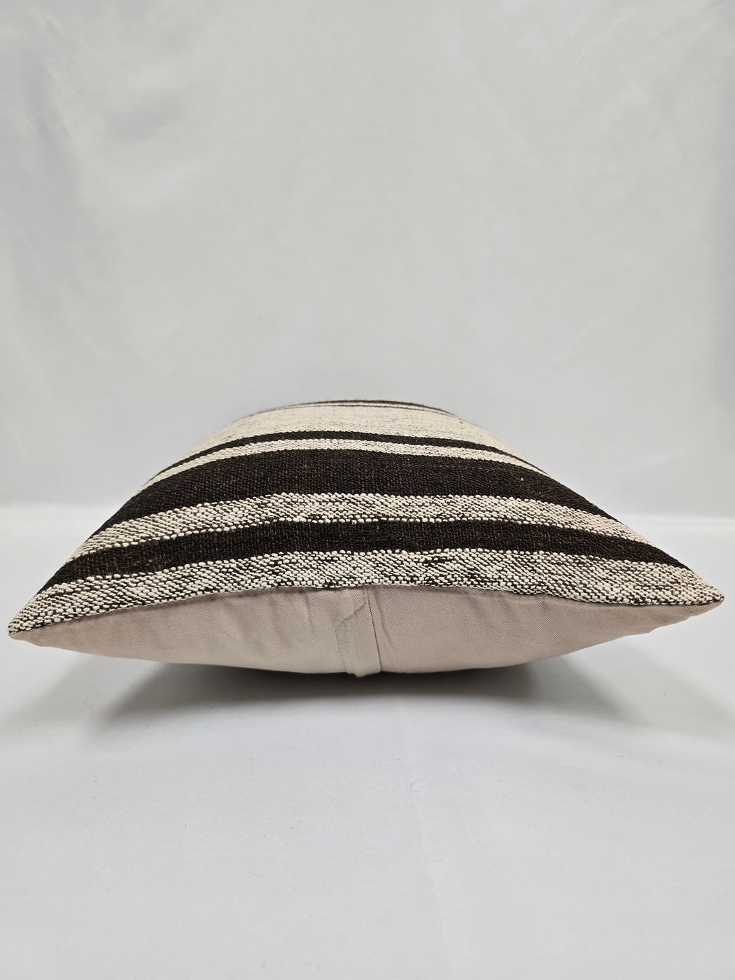Turkish Hemp Pillow Cushion Natural Cream Black Pillow Cushion Cover 16" x 24" #9160