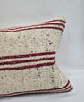 Turkish Hemp Pillow Cushion Natural Cream Black Pillow Cushion Cover 16" x 24" #9159