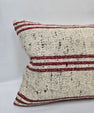 Turkish Hemp Pillow Cushion Natural Cream Black Pillow Cushion Cover 16" x 24" #9159