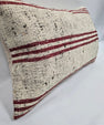 Turkish Hemp Pillow Cushion Natural Cream Black Pillow Cushion Cover 16" x 24" #9159