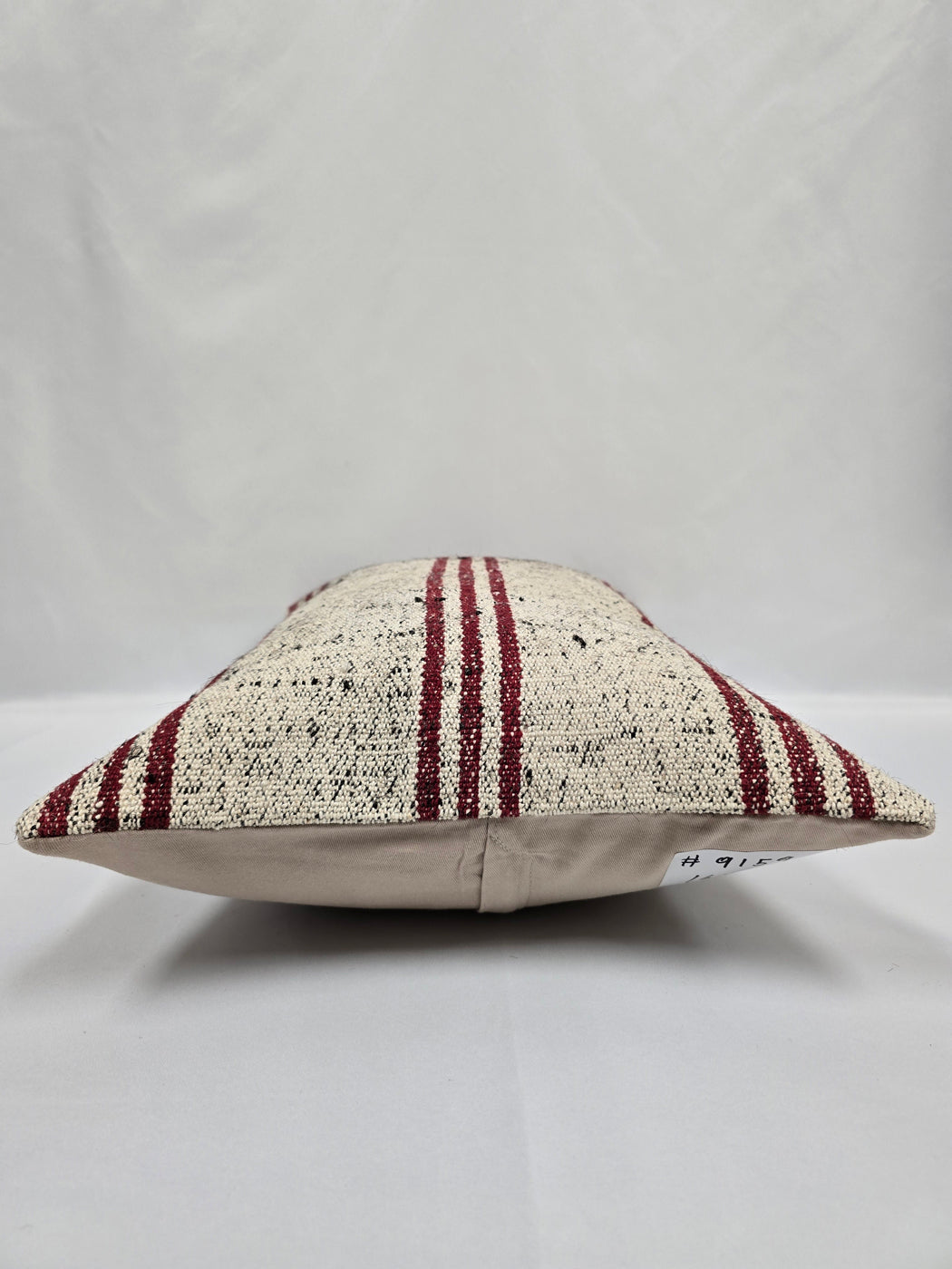 Turkish Hemp Pillow Cushion Natural Cream Black Pillow Cushion Cover 16" x 24" #9159