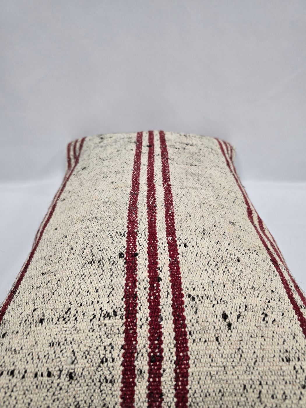 Turkish Hemp Pillow Cushion Natural Cream Black Pillow Cushion Cover 16" x 24" #9159