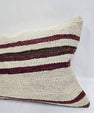 Turkish Hemp Pillow Cushion Natural Cream Black Pillow Cushion Cover 16" x 24" #9156
