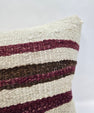 Turkish Hemp Pillow Cushion Natural Cream Black Pillow Cushion Cover 16" x 24" #9156