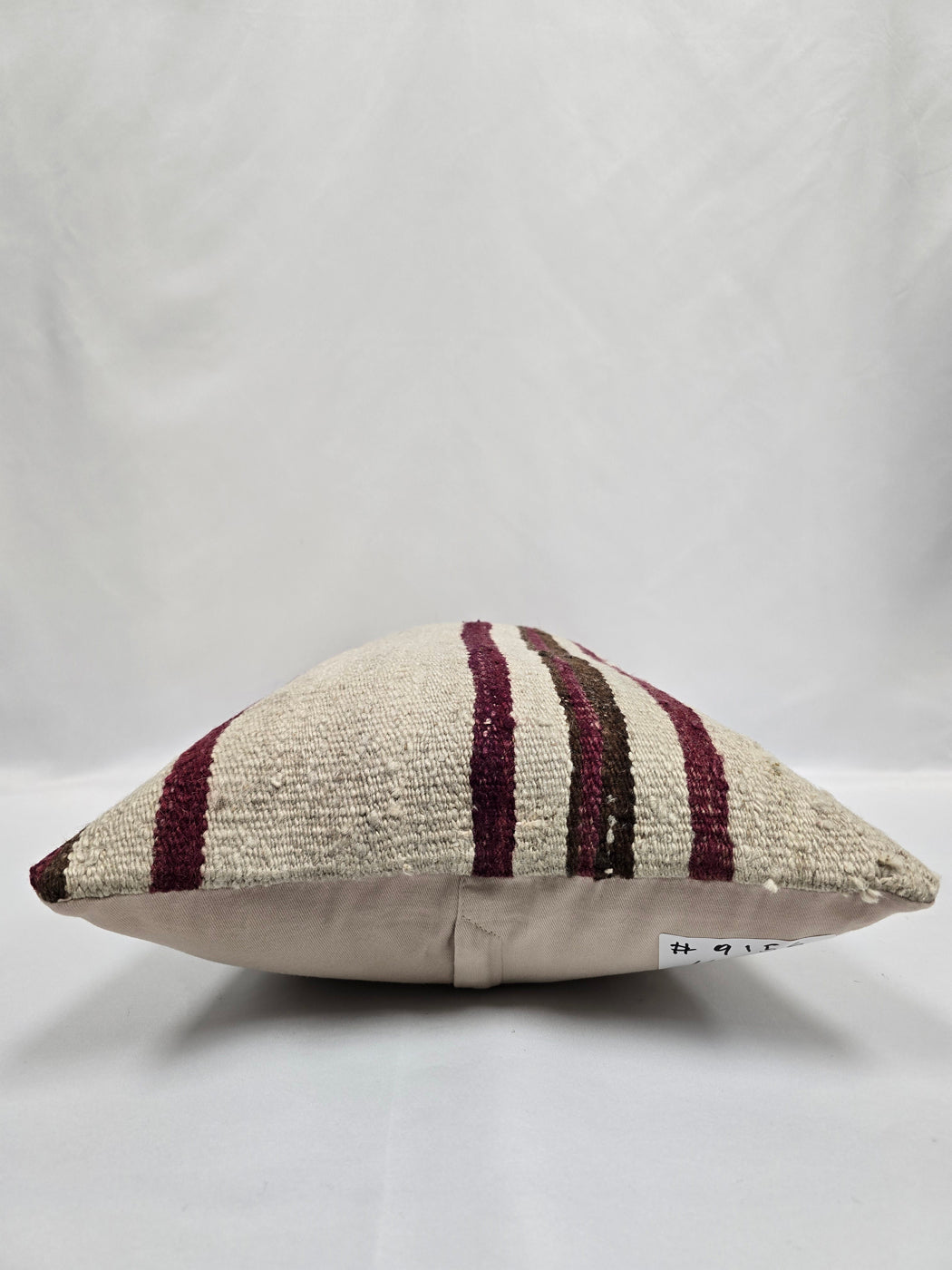 Turkish Hemp Pillow Cushion Natural Cream Black Pillow Cushion Cover 16" x 24" #9156