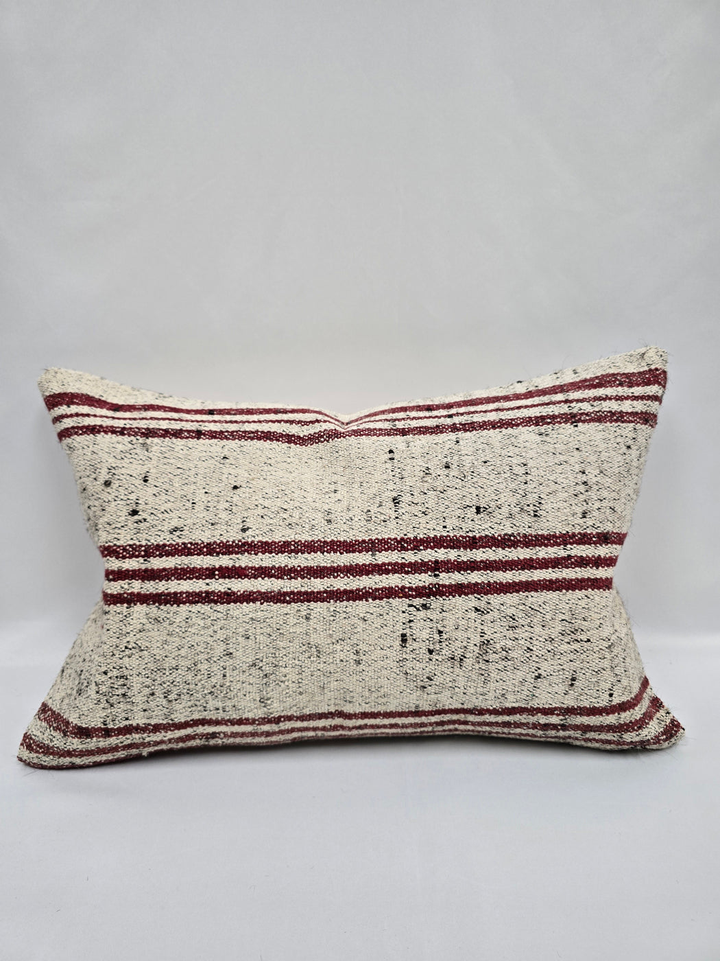 Turkish Hemp Pillow Cushion Natural Cream Black Pillow Cushion Cover 16" x 24" #9154