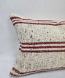 Turkish Hemp Pillow Cushion Natural Cream Black Pillow Cushion Cover 16" x 24" #9154