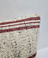 Turkish Hemp Pillow Cushion Natural Cream Black Pillow Cushion Cover 16" x 24" #9154