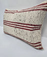 Turkish Hemp Pillow Cushion Natural Cream Black Pillow Cushion Cover 16" x 24" #9154