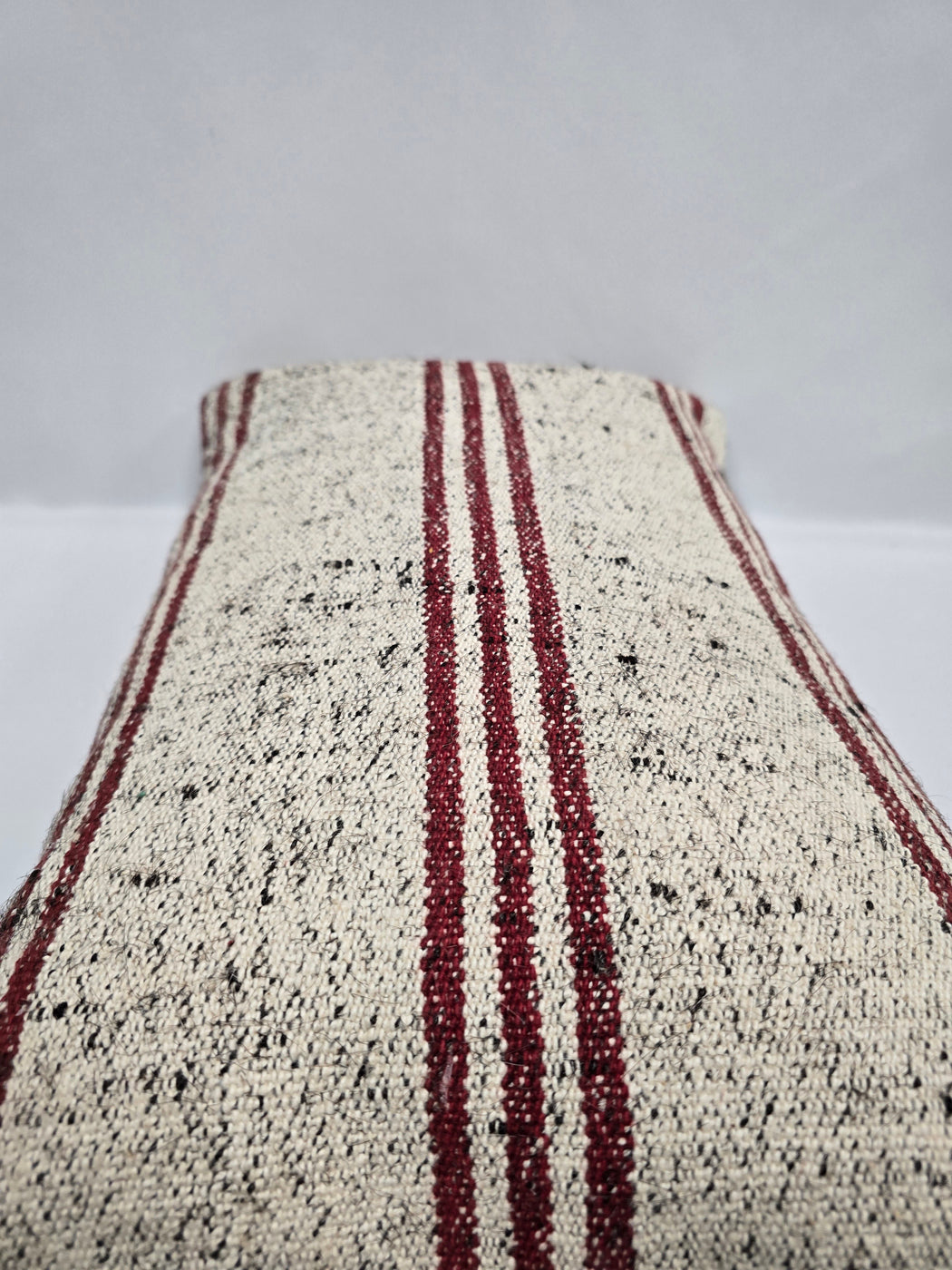 Turkish Hemp Pillow Cushion Natural Cream Black Pillow Cushion Cover 16" x 24" #9154