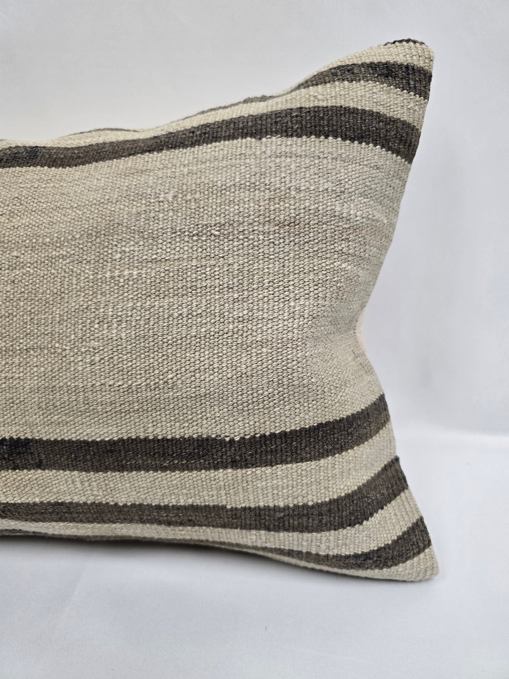 Turkish Hemp Pillow Cushion Natural Cream Brown Pillow Cushion Cover 16" x 24" #9153