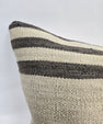 Turkish Hemp Pillow Cushion Natural Cream Brown Pillow Cushion Cover 16" x 24" #9153