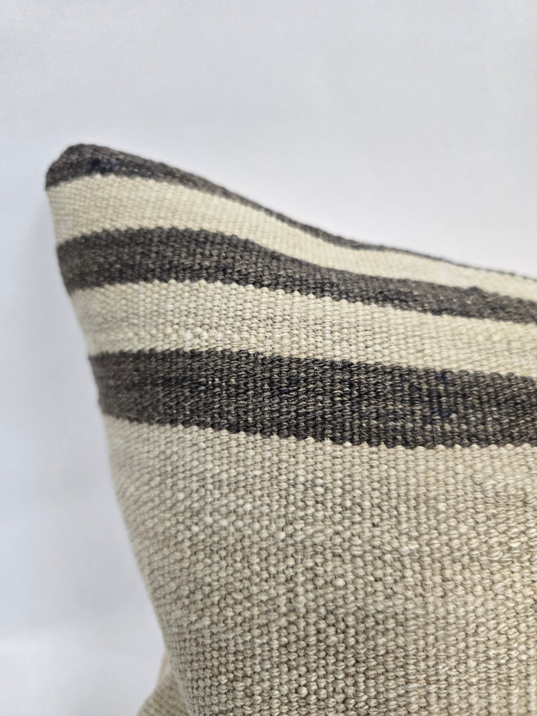Turkish Hemp Pillow Cushion Natural Cream Brown Pillow Cushion Cover 16" x 24" #9153