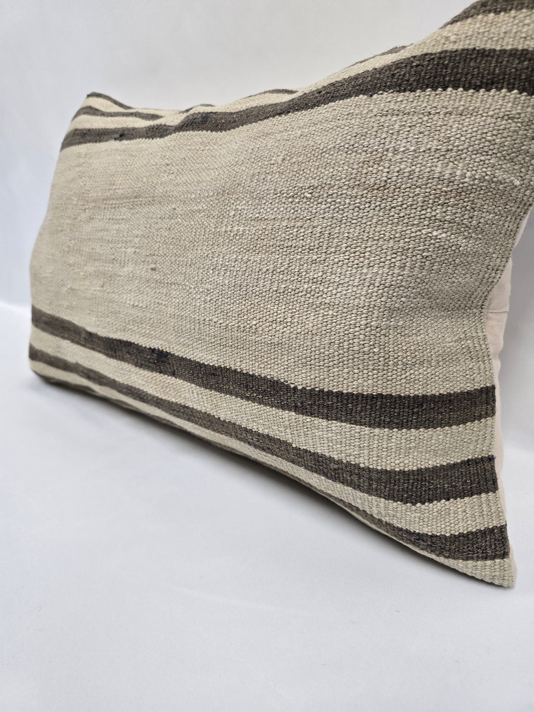 Turkish Hemp Pillow Cushion Natural Cream Brown Pillow Cushion Cover 16" x 24" #9153