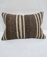 Turkish Hemp Pillow Cushion Natural Cream Brown Pillow Cushion Cover 16" x 24" #9152