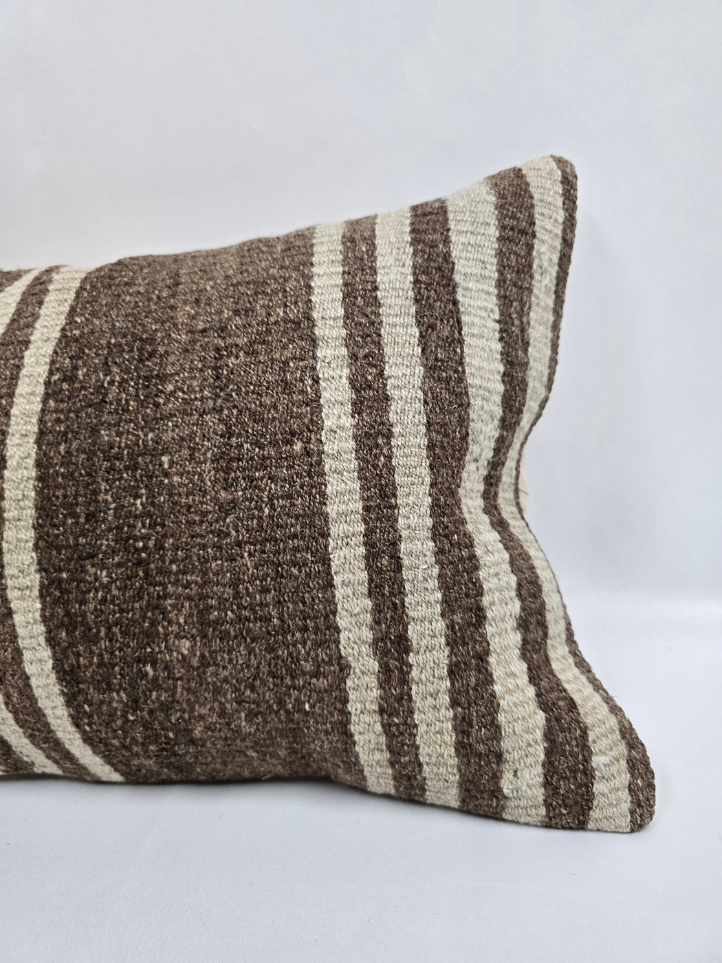 Turkish Hemp Pillow Cushion Natural Cream Brown Pillow Cushion Cover 16" x 24" #9152