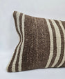 Turkish Hemp Pillow Cushion Natural Cream Brown Pillow Cushion Cover 16" x 24" #9152