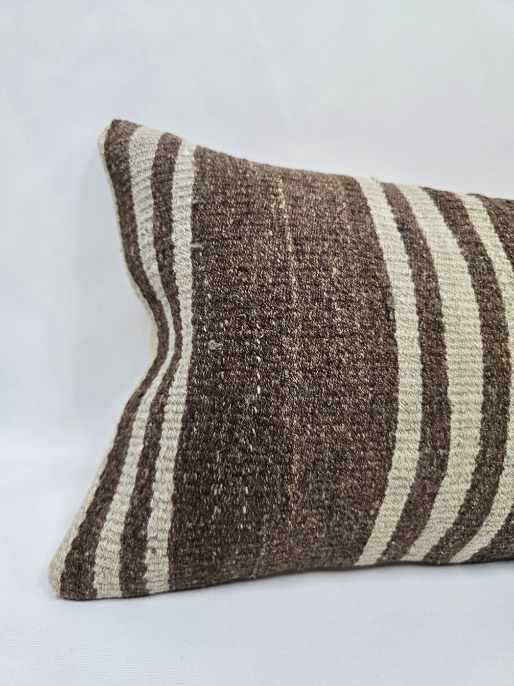 Turkish Hemp Pillow Cushion Natural Cream Brown Pillow Cushion Cover 16" x 24" #9152