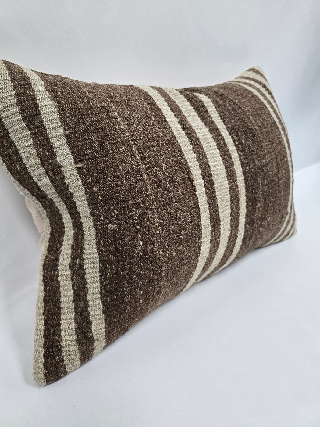 Turkish Hemp Pillow Cushion Natural Cream Brown Pillow Cushion Cover 16" x 24" #9152