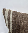 Turkish Hemp Pillow Cushion Natural Cream Brown Pillow Cushion Cover 16" x 24" #9152