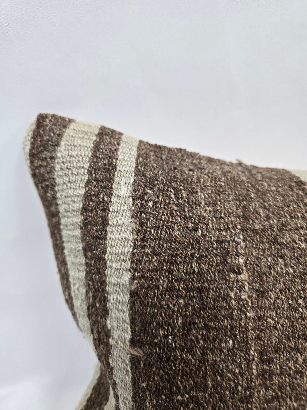 Turkish Hemp Pillow Cushion Natural Cream Brown Pillow Cushion Cover 16" x 24" #9152