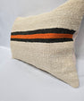 Turkish Hemp Pillow Cushion Natural Cream Black Orange Pillow Cushion Cover 16" x 24" #9151
