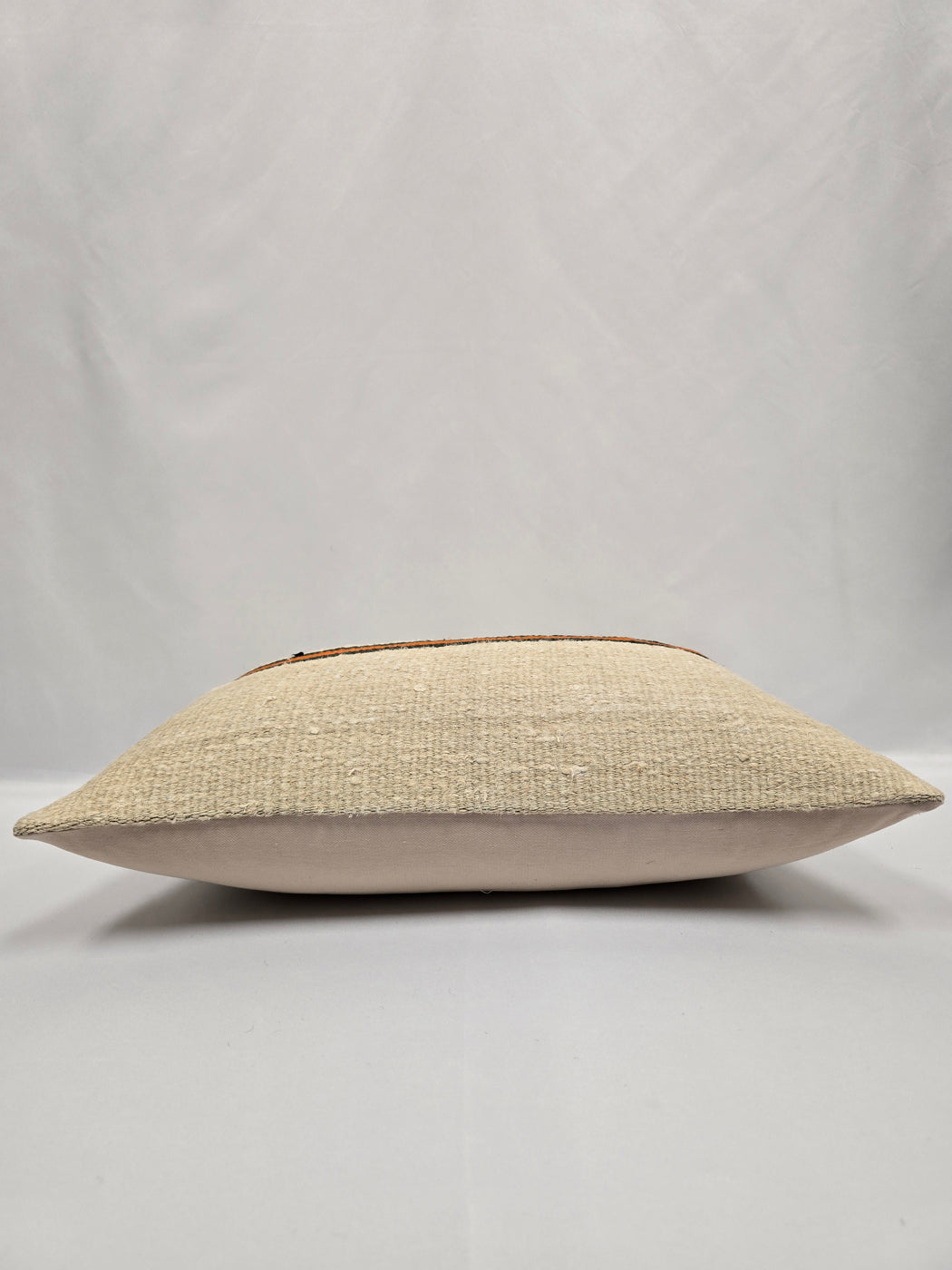 Turkish Hemp Pillow Cushion Natural Cream Black Orange Pillow Cushion Cover 16" x 24" #9151